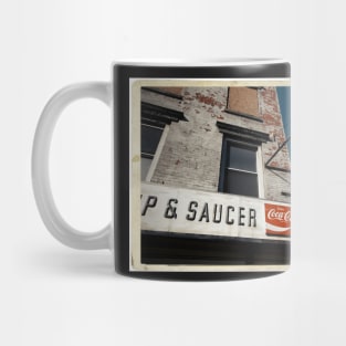 Cup & Saucer - New York City Store Sign Kodachrome Postcards Mug